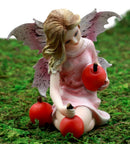 Ebros Gift Enchanted Fairy Garden Prune Cherry Faerie Figurine 3.5" H Miniature Do It Yourself Ideas for Your Home Collectible Fairy Garden Decor