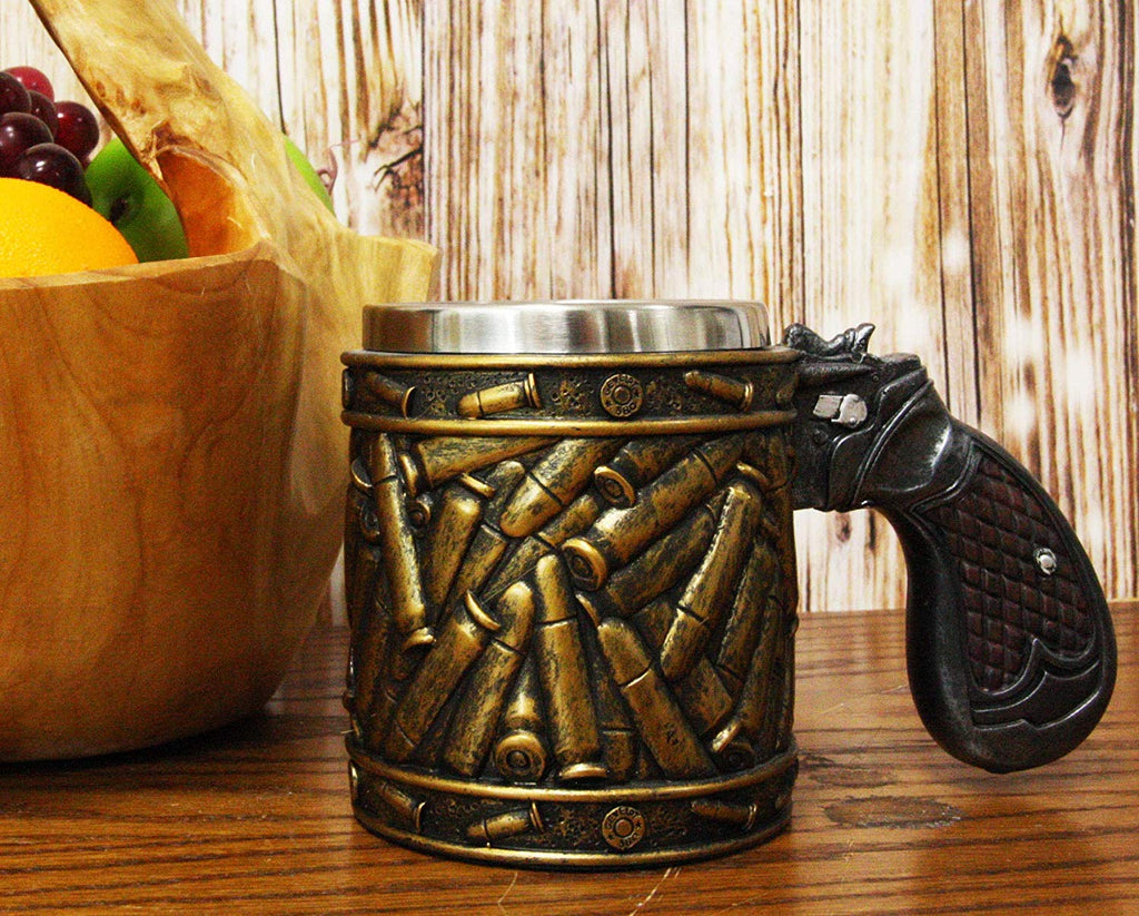 Pistol Beer Mug With Bullet Shell Decoration Men's Stainless - Temu