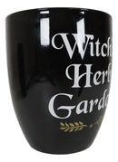 Wicca Witchcraft Ceramic Witch's Herb Garden Flowers Plant Planter Pot Holder