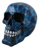 Zeus Lightning Bolt Thunder Storm System Blue Thunderbolt Skull Macabre Figurine