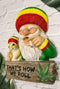 Good Vibes Gypsy Rasta Gnome Smoking Weed Roll With Squirrel Wall Decor Sign