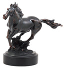 Ebros Gift Bronze Electroplated Wild West Galloping Horse Statue 10.5" L Equestrian Beauty Steed Figurine