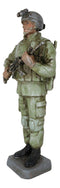 Military Marine Army Deploy Soldier On Guard With Rifle And Backpack Figurine