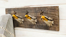 22"L Rustic Western American Patriotic Bald Eagle 4-Peg Wall Coat Hooks Plaque