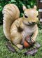 Rude Squirrel Pointing Middle Finger With Acorn Nutty Welcome Greeter Statue