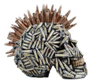 Ebros Military World War Rifle Bullet Shell Casings Mohawk Punk Skull Figurine