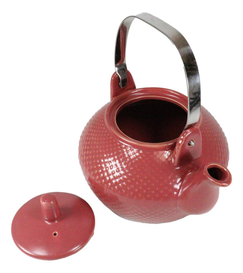 At Home Modern Living Teapot, Speckled Blue