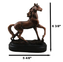 Rustic Western Country Equestrian Beauty Horse Bronzed Resin Figurine With Base