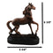 Rustic Western Country Equestrian Beauty Horse Bronzed Resin Figurine With Base