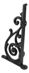 Set of 2 Cast Iron Black Decorative Victorian Scroll Wall Shelf Brackets 7.5" L