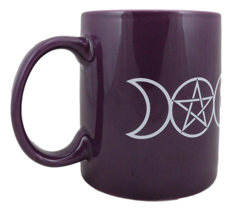 Pack Of 2 Wiccan Triple Goddess Moon Waxing Full Waning Moons Bone China Mugs