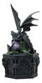 Gothic Dragon Beauty Jewelry Box Figurine By Anne Stokes Purple Royalty Rose