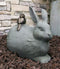 Home & Garden Decor Bunny Rabbit With Little Bird Friend Aluminum Statue