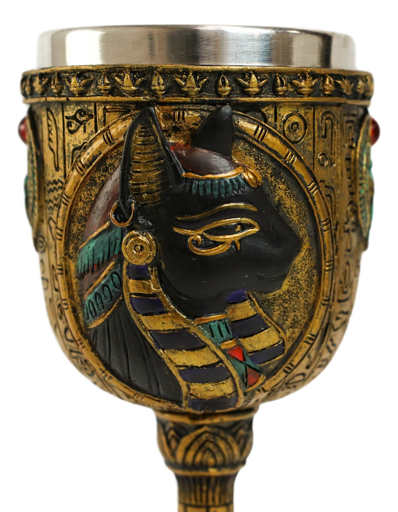 Ebros Ancient Egyptian Women Bastet Cat Wine Goblet 6oz 7"H Decorative Chalice