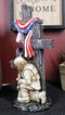 Kneeling Soldier In Prayer By 3 Rugged Crosses American Flag Memorial Figurine