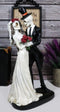 Day Of The Dead Wedding Skeletons Bride And Groom With Red Roses Figurine