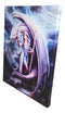 Ebros Anne Stokes Fantasy Dragon Mage Sorceress Wood Framed Canvas Wall Decor