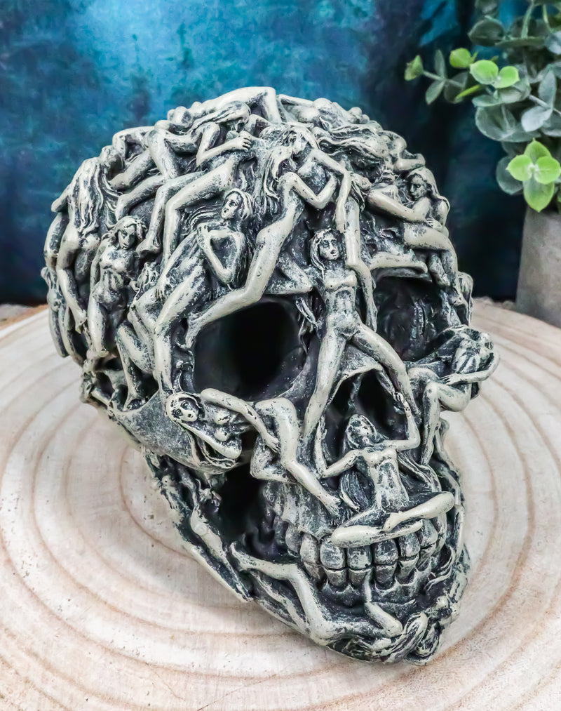 Ebros Aphrodite Curse Voodoo Erotic Female Ghosts Skull Statue Ossuary Skull Of Tantric Lovers Decorative Figurine 7.5"L