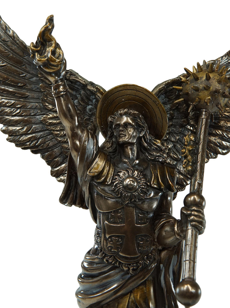 Ebros Saint Uriel Archangel Statue Light of God Cherub Angel of Repentance Figurine