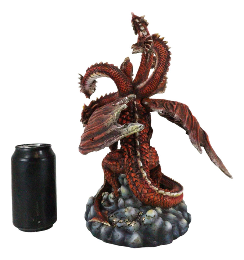 Quest Of Perseus Red 7 Headed Volcano Hyperion Hydra Dragon Roaring Statue