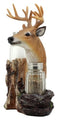 Ebros Rustic Woodlands Wild Deer Big Buck Bust Salt & Pepper Shakers Holder