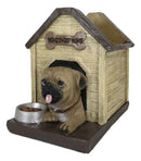 Pugsie Puppy Pug Dog In Doghouse Kennel Treat Bowl Stationery Pen Pencil Holder