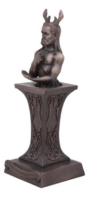 Ebros Neopaganism Wiccan Primary Deity Statue Featuring The Masculine Horned God Bust On Pedestal Figurine Wicca Home Decor(Masculine Horned God)