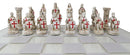 Ebros Crusader Christian Kingdom VS Ottoman Empire Chess Pieces With Glass Board Set