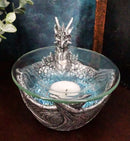 Birth Of Terra Silver Dragon Oil Burner Wax Tart Warmer Candle Holder Figurine