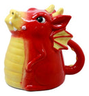 Topsy Turvy Ceramic Red Pyre Dragon Coffee Mug Drink Cup 11oz Collectible