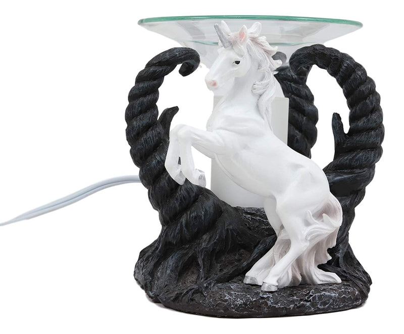 Ebros White Unicorn by Twisted Trees Electric Oil Burner Tart Warmer Figurine