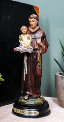 Ebros Saint Anthony of Padua Carrying Baby Jesus and The Bible Statue 5.25" Tall