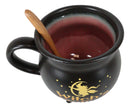 Wicca Witch Potion Broomstick Flight Ceramic Mug Or Bowl 32oz With Wooden Spoon