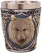 Ebros Full Moon Alpha Grey Wolf 2-Ounce Shot Glass SET OF 2