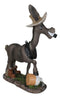 Drunken Donkey With Farmer Hat Smoking Pipe And Kicking Booze Bottle Figurine