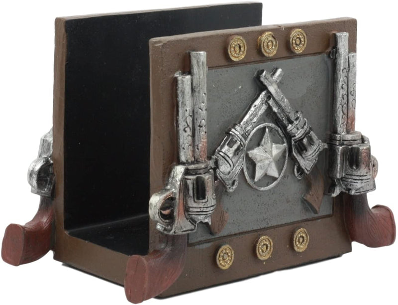 Ebros Wild Wild West Texas Star And Six Shooter Pistols Cowboy Napkin Holder