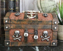 Caribbean Pirate Skull With Crossed Bones Ship Anchor Davy Jones Decorative Box