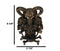 Demon Horned Ram Cranium Skull With Crossed Bone Skulls Decorative Door Knocker