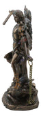 Small Archangel Saint Michael Slaying Devil Satan Under His Feet Figurine 6"H