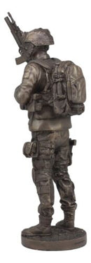 Modern Military Commando Soldier Statue Desert Army Tactician On Guard Figurine