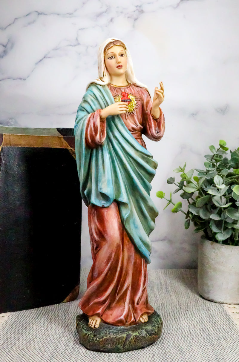 Catholic Sacred Heart of Mary Statue Immaculate Compassion Of Madonna Devotion