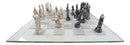 Ebros Crusader Christian Kingdom VS Ottoman Empire Chess Pieces With Glass Board Set