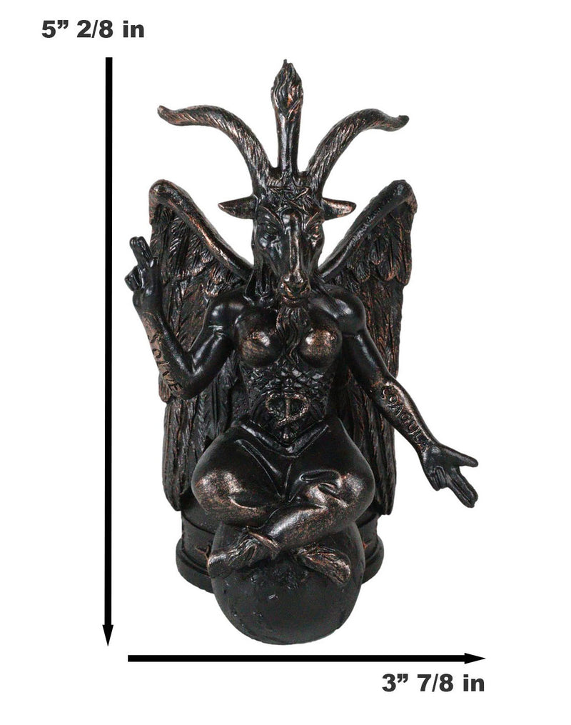 Sabbatic Goat Idol Winged Baphomet With Pentagram Sigil Stationery Pen Holder