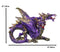 Metallic Purple And Gold Fantasy Double Headed Hydra Dragons Crouching Figurine