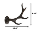 Cast Iron Vintage Western Rustic Stag Deer Crown Antler Wall Coat Keys Hooks