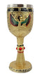 Ebros Gift Isis With Open Wings 6oz Resin Wine Goblet Chalice With Stainless Steel Liner 7"