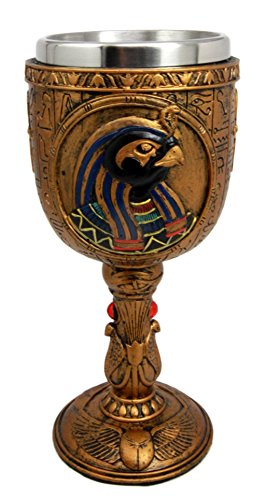 Ebros Ancient Egyptian God Of The Sky And War Horus 6oz Wine Goblet Chalice