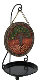 Celtic Tree Of Life Sacred Knotwork Roots Medallion Backflow Incense Cone Burner