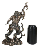 Roman Greek King Of Olympus God Zeus Jupiter Holding Lightning Bolt Figurine