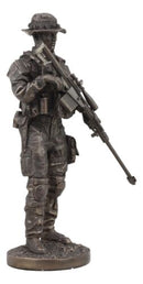 Large Modern Military Marine Sniper Soldier Statue 13"Tall Marksman Task Force